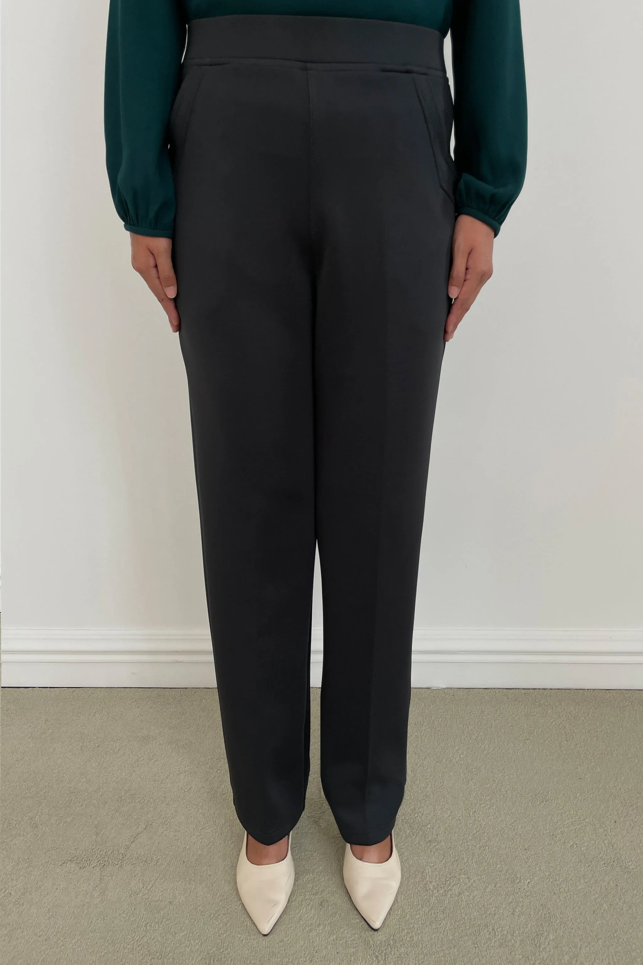 Stretchable Office Pants without Zipper - Black