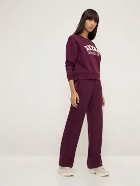 Studiofit Purple High-Rise Track Pants