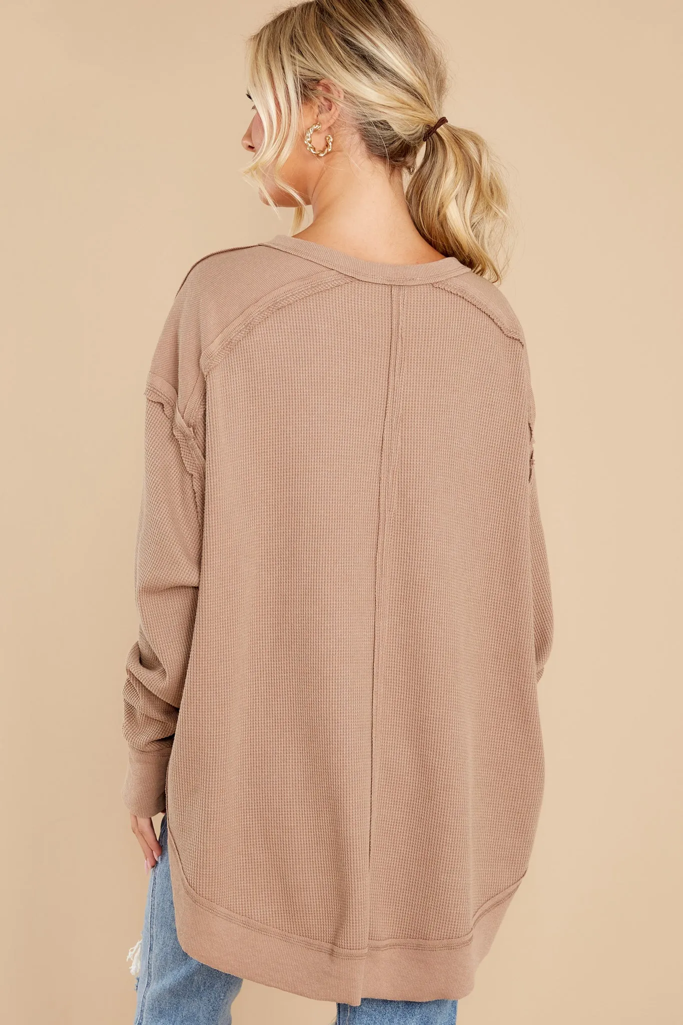 Take A Second Warm Taupe Top