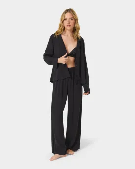 Tarcon Eco Viscose Long Pajama Set Black