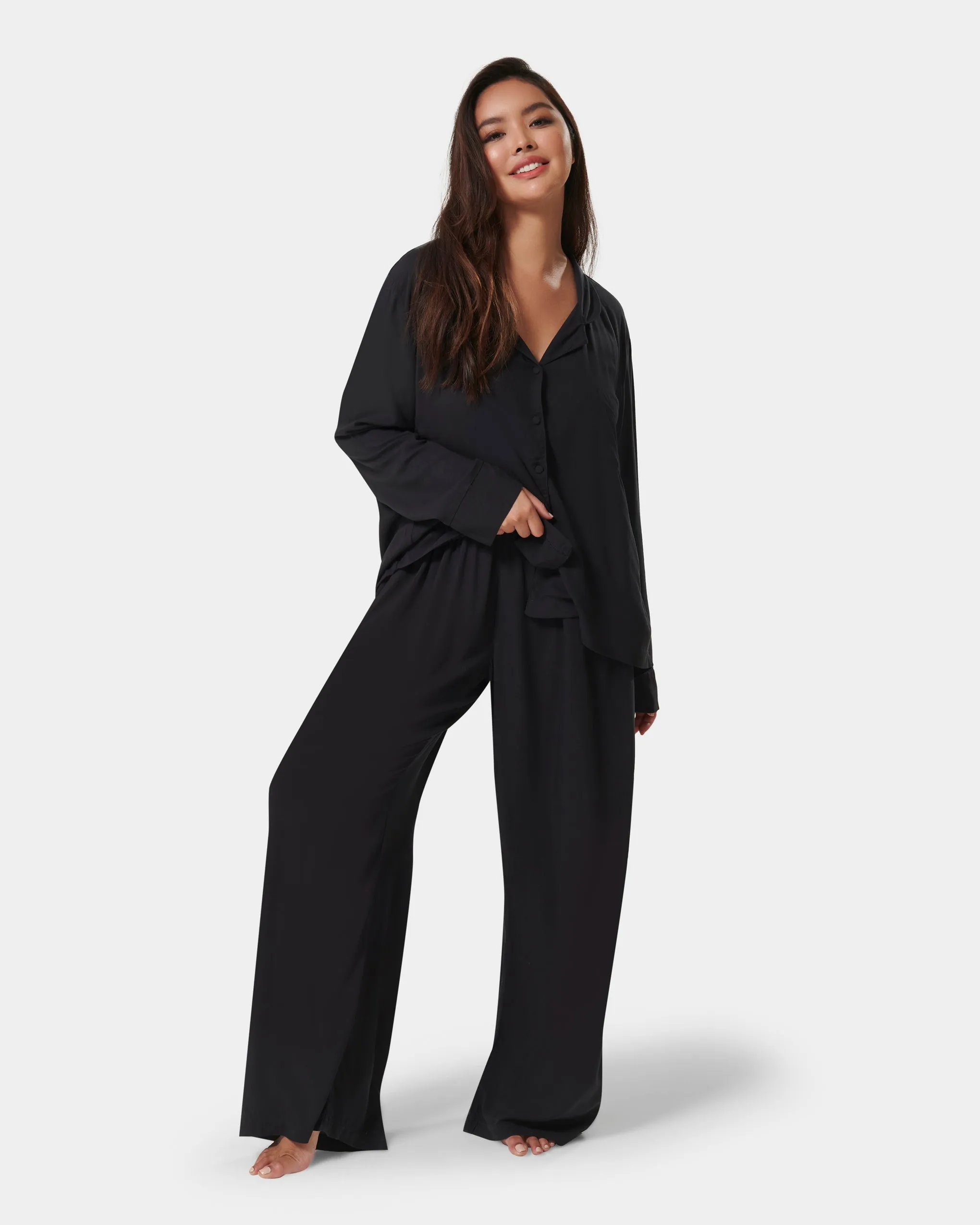 Tarcon Eco Viscose Long Pajama Set Black