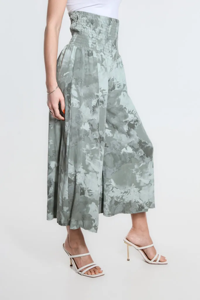 Tonal Splotch Divine Wide Leg Viscose Pant (PL169T)