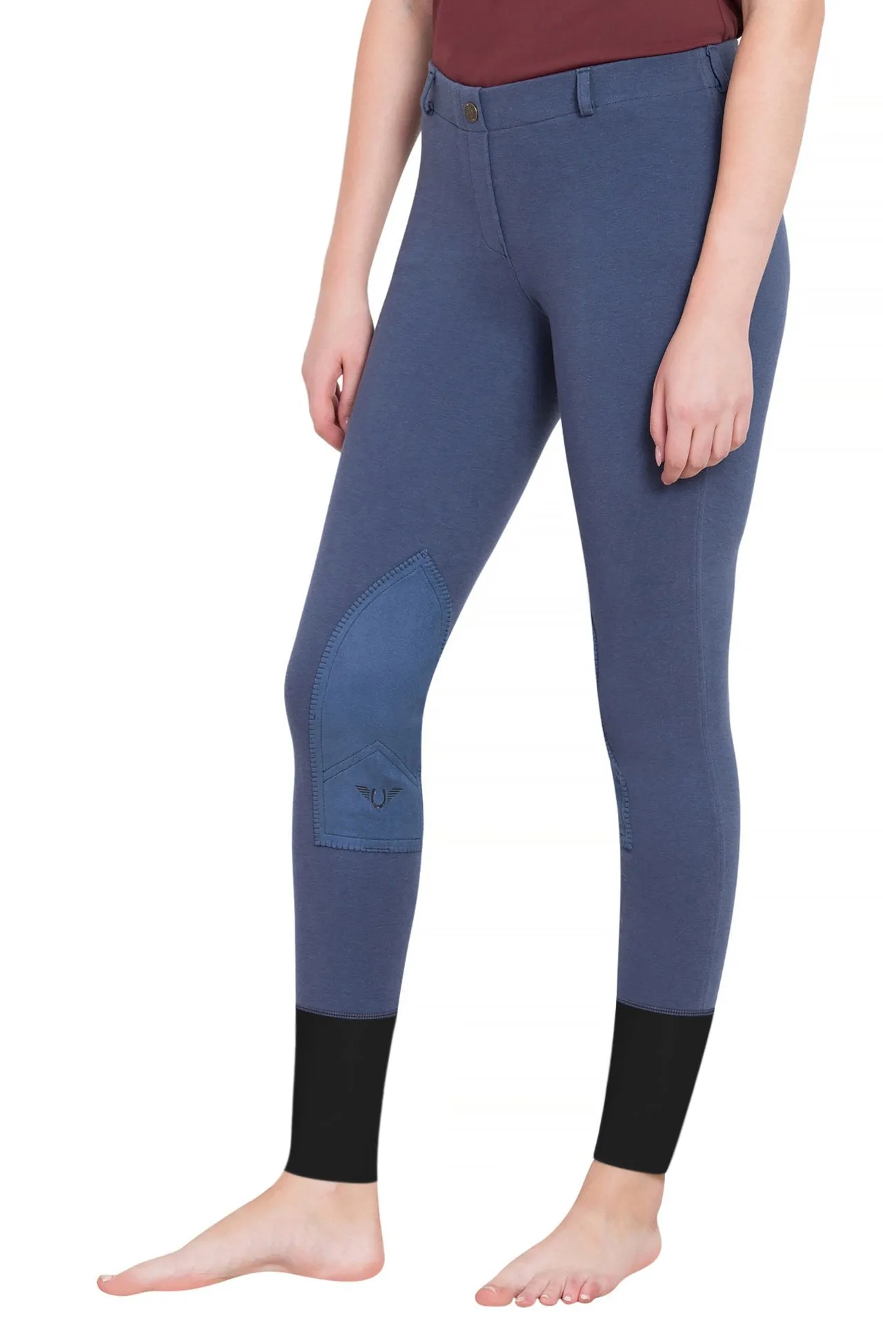 TuffRider Ladies Starter Lowrise Pull-On Knee Patch Breeches