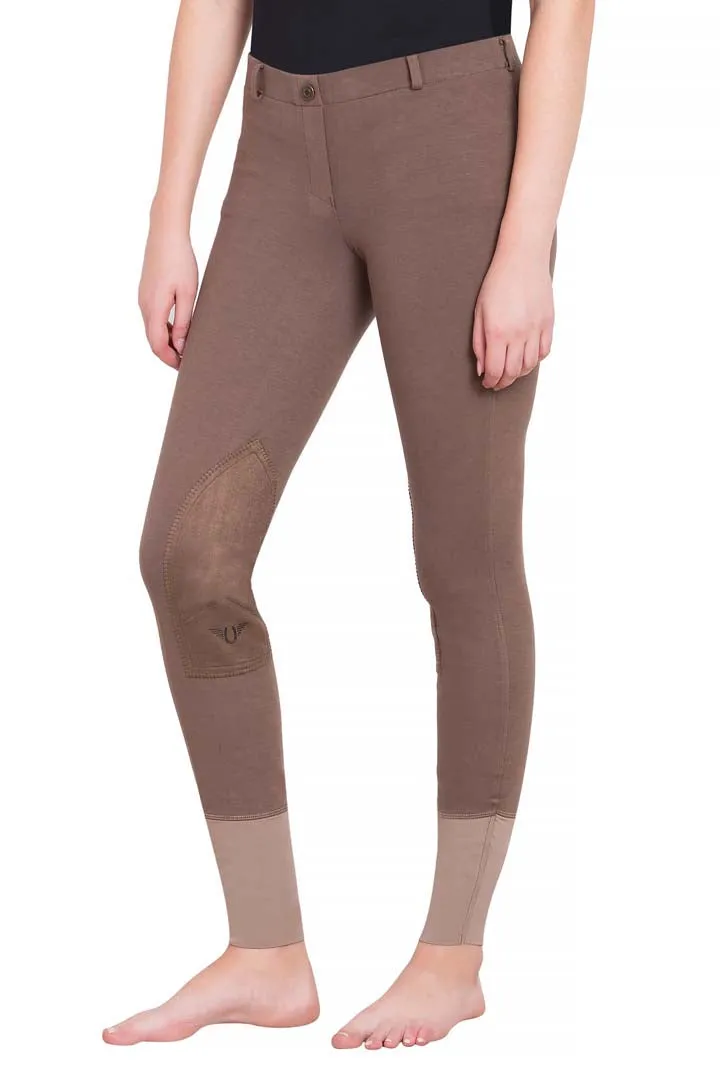 TuffRider Ladies Starter Lowrise Pull-On Knee Patch Breeches