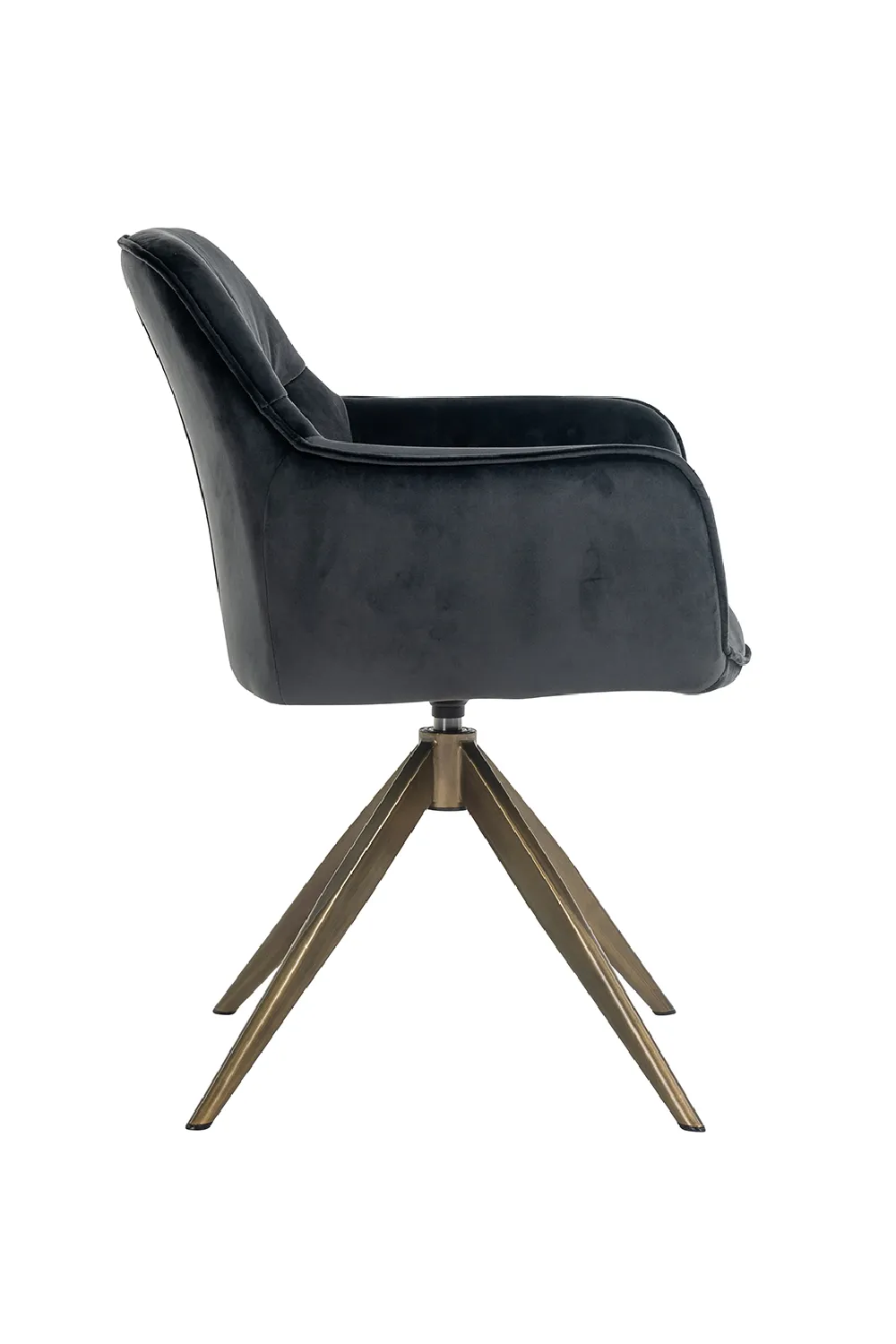 Velvet Quadruped Swivel Chair | OROA Aline