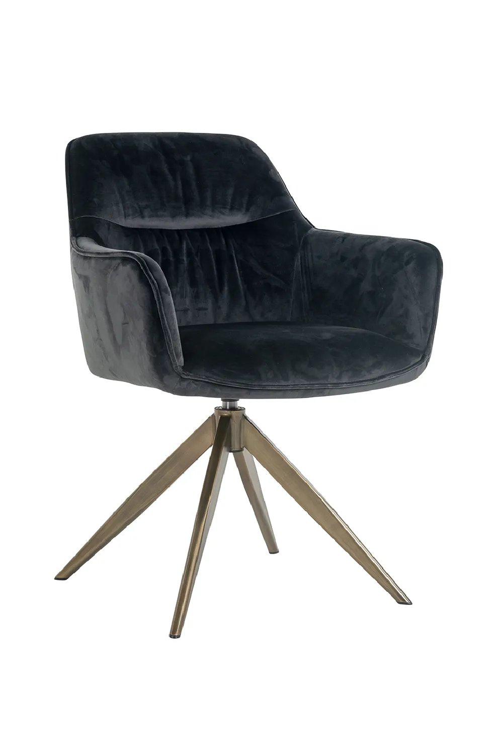 Velvet Quadruped Swivel Chair | OROA Aline