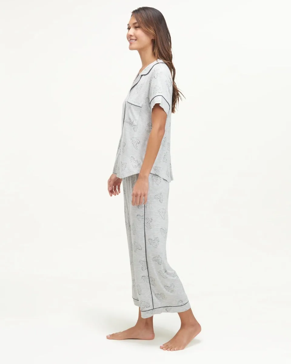 Wilma Notch Collar Wide Leg Sleep Set