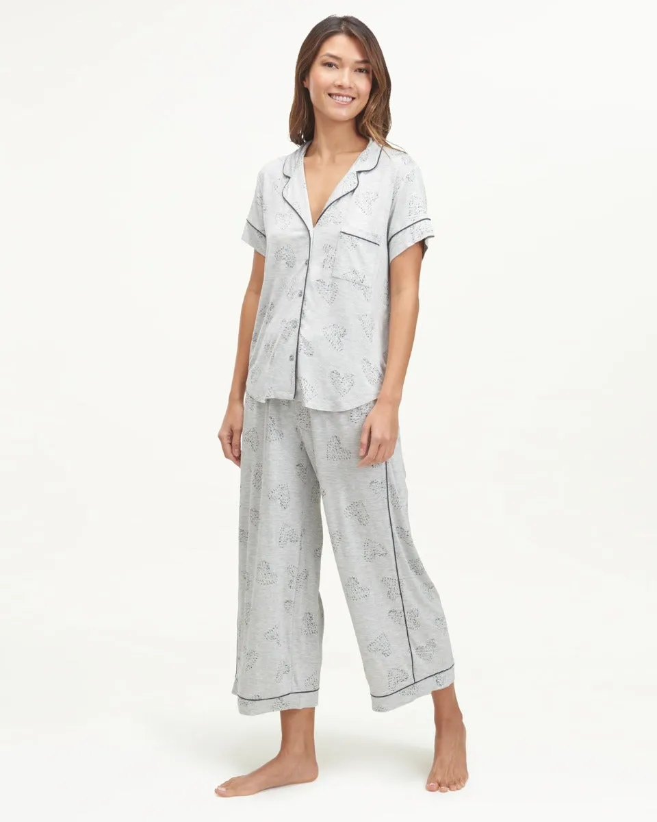 Wilma Notch Collar Wide Leg Sleep Set