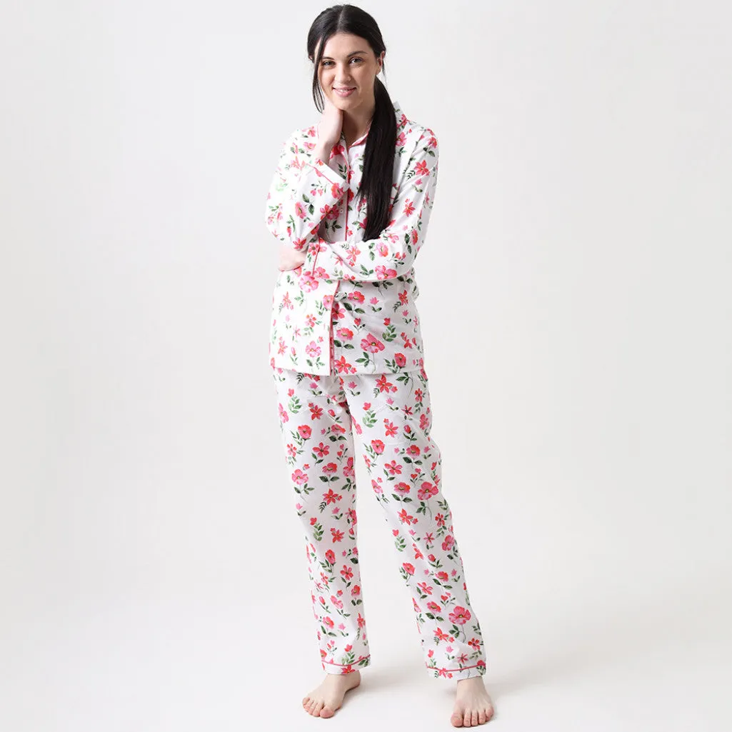 Women Organic Blossoms Pajama Set