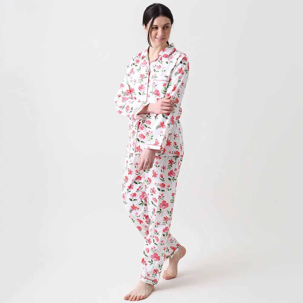 Women Organic Blossoms Pajama Set