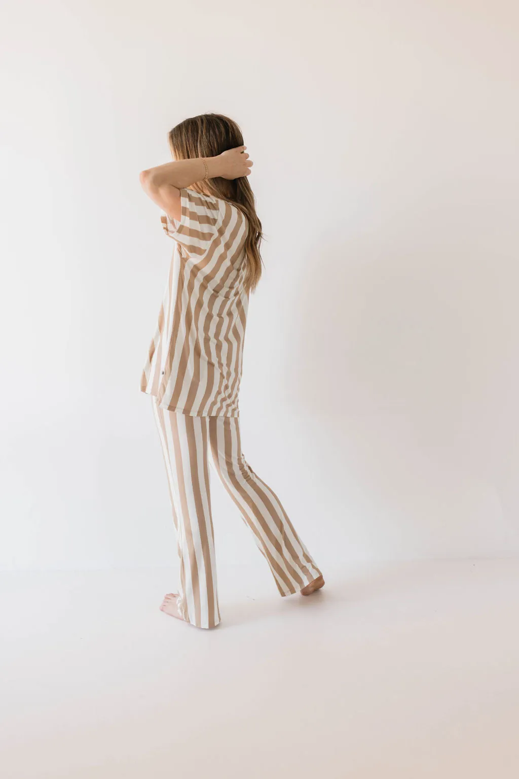 Women's Bamboo Short Sleeve Pajamas  | Kal Stripe