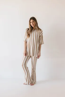 Women's Bamboo Short Sleeve Pajamas  | Kal Stripe