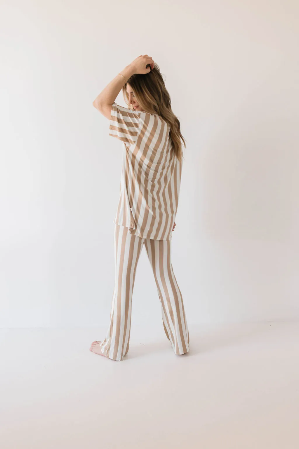 Women's Bamboo Short Sleeve Pajamas  | Kal Stripe