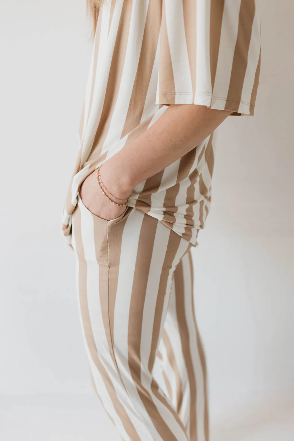 Women's Bamboo Short Sleeve Pajamas  | Kal Stripe