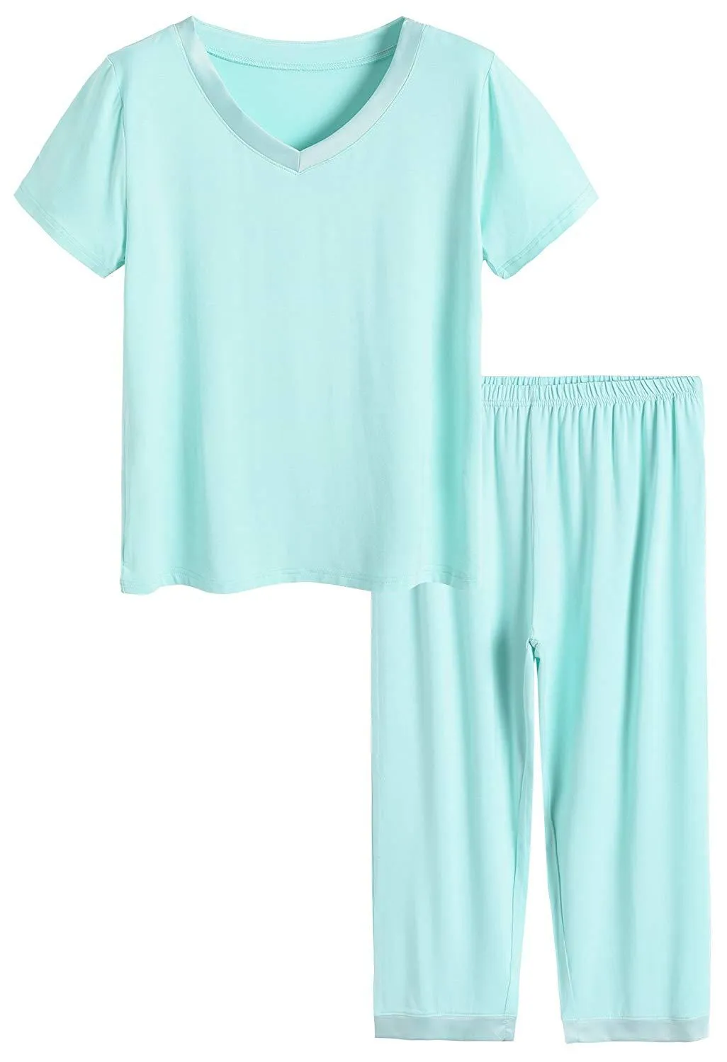 Women’s Bamboo Tops with Capri Pants Pajamas Set