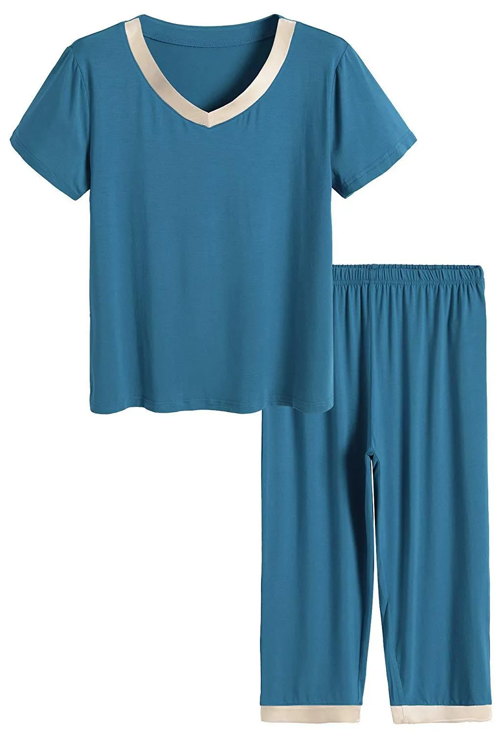 Women’s Bamboo Tops with Capri Pants Pajamas Set