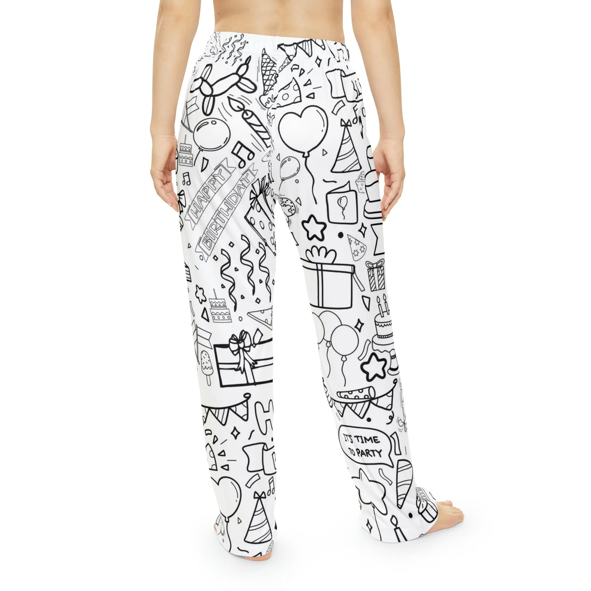 Women's Birthday Coloring Pajama Pants