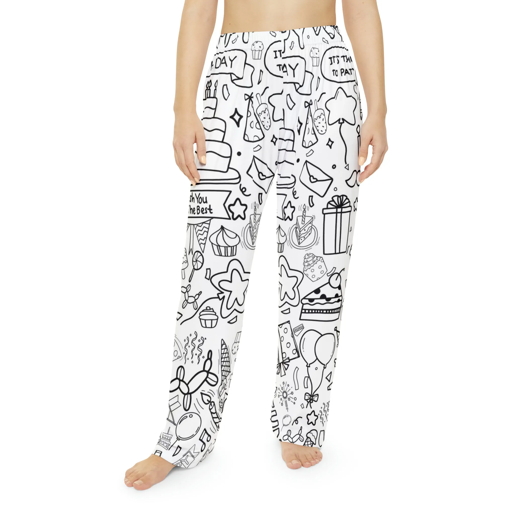 Women's Birthday Coloring Pajama Pants