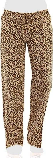 Women's Cozy Leggings Set Cheetah Pants and Cotton Soft Heart T shirt by Just Love