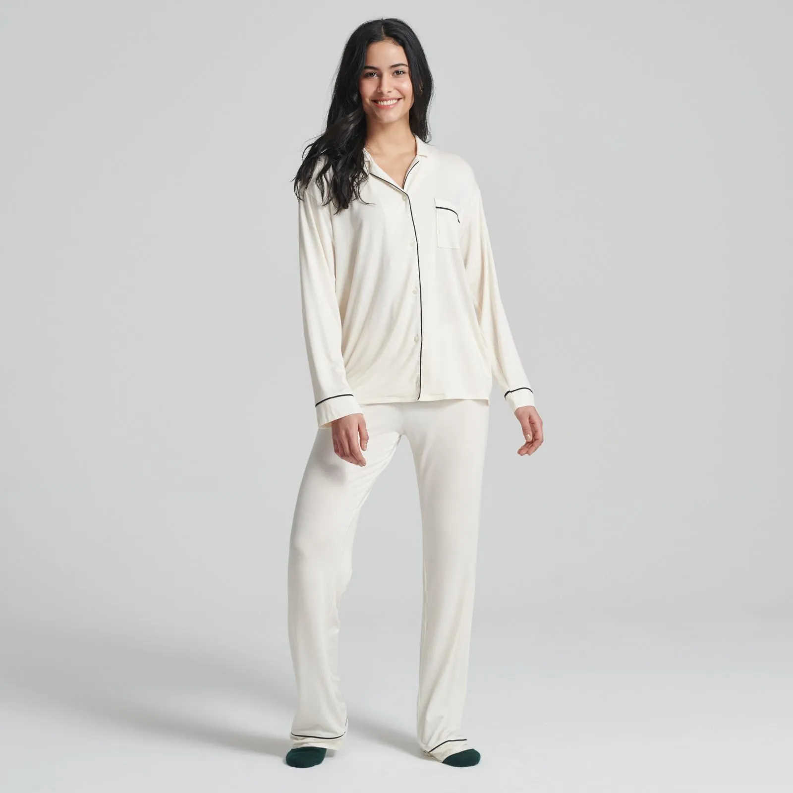 Women's Long Sleeve Tee-Pajama Pant Set