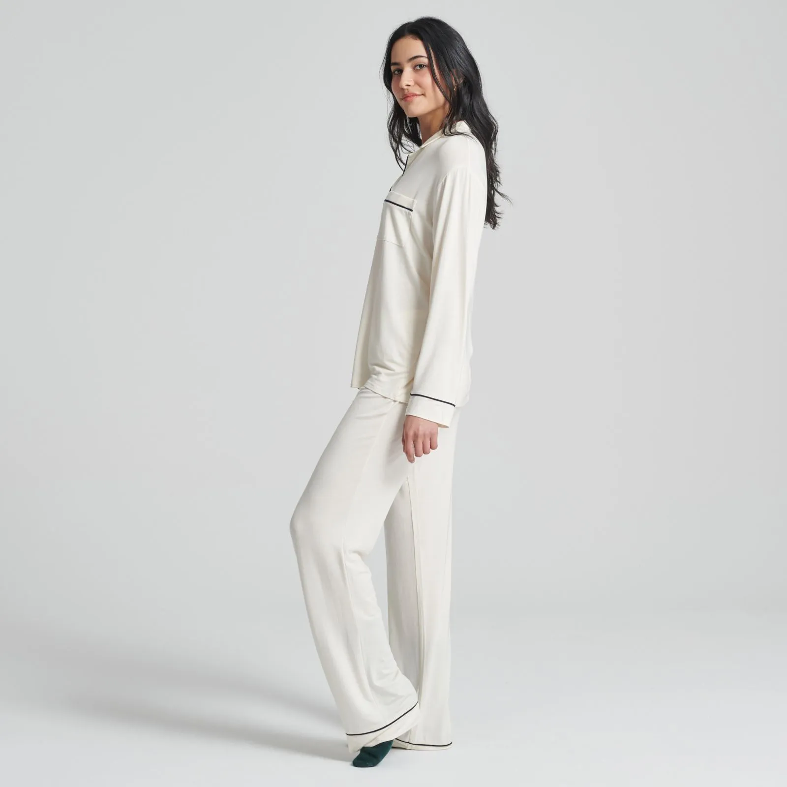 Women's Long Sleeve Tee-Pajama Pant Set