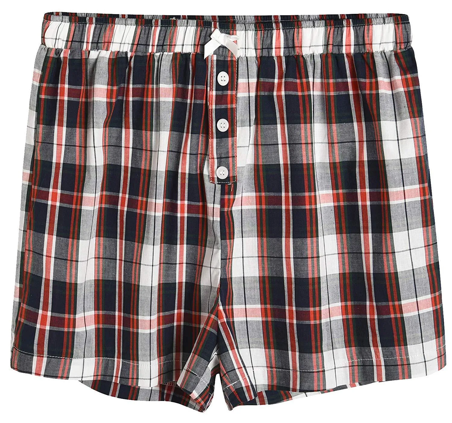 Women's Sleepwear Cotton Plaid Pajama Boxer Shorts