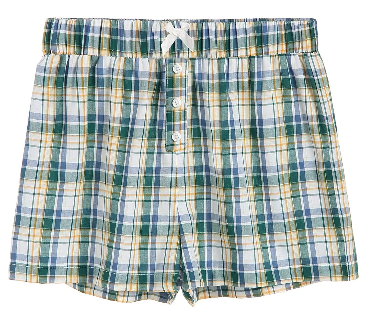 Women's Sleepwear Cotton Plaid Pajama Boxer Shorts