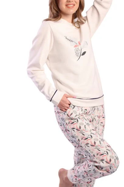 Women's Winter Pajama Set- off white