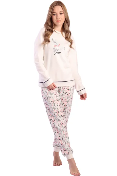 Women's Winter Pajama Set- off white